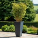 90cm Zinc Galvanised Matte Grey Tall Flared Tapered Square Planter