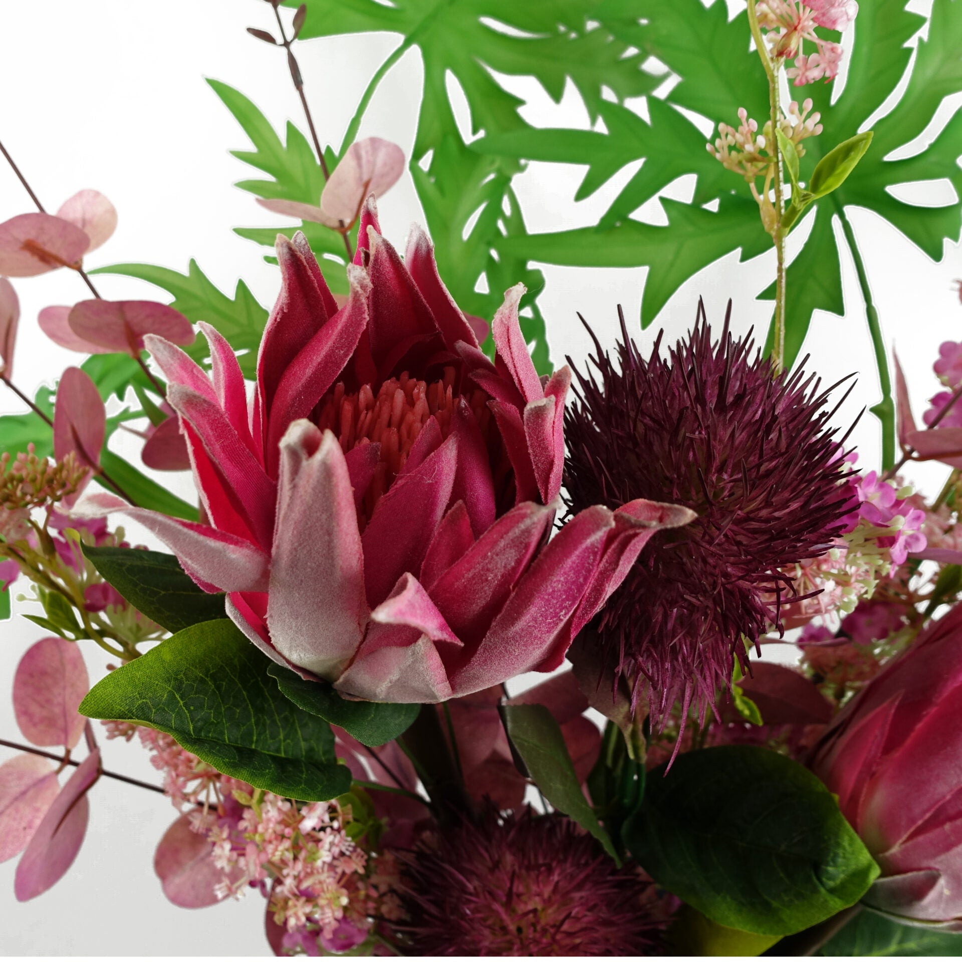 70cm Globe Thistle Purple Ball Artificial Flower Stem