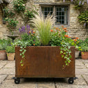 Corten Steel Wheel base for 1m Trough Planter 100cm(L) x 40cm(H) x 40cm(W)
