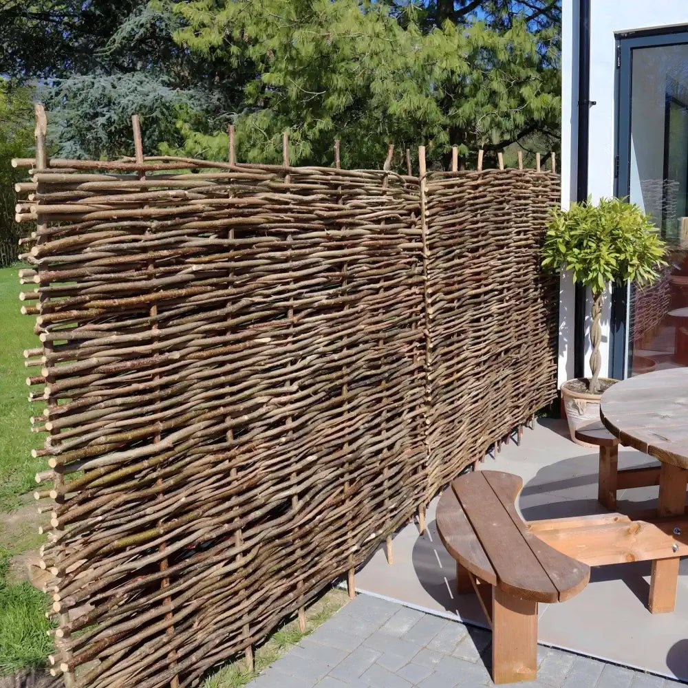 Handwoven fence panels: Our handwoven fence panels are made from the finest hazel, and are handcrafted to create a unique and stylish look