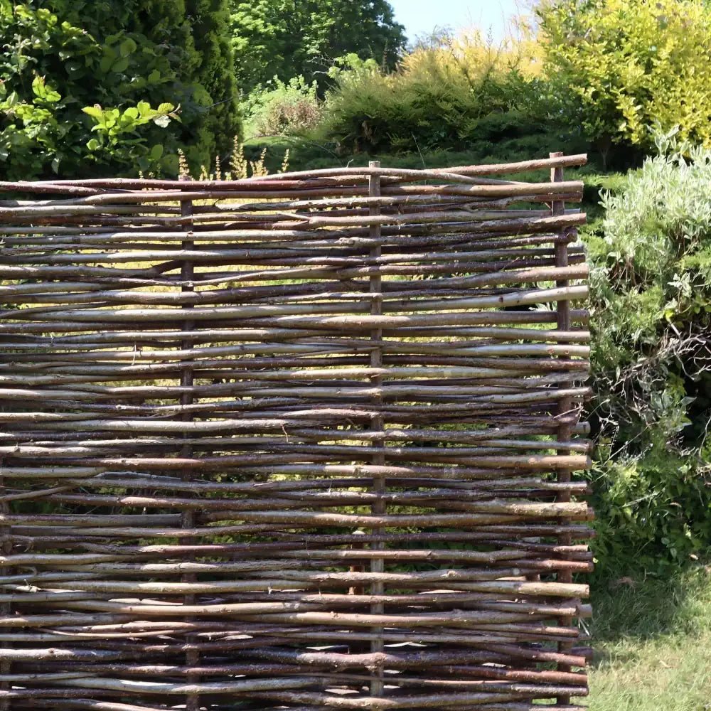 Full Weave Hazel Hurdle Fencing for Durability and Strength