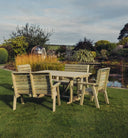 Clover Table Set with 2 Chairs & 2 Two-Seater Benches (Seats 6)