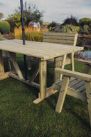 Clover Table Set with 2 Chairs & 2 Two-Seater Benches (Seats 6)