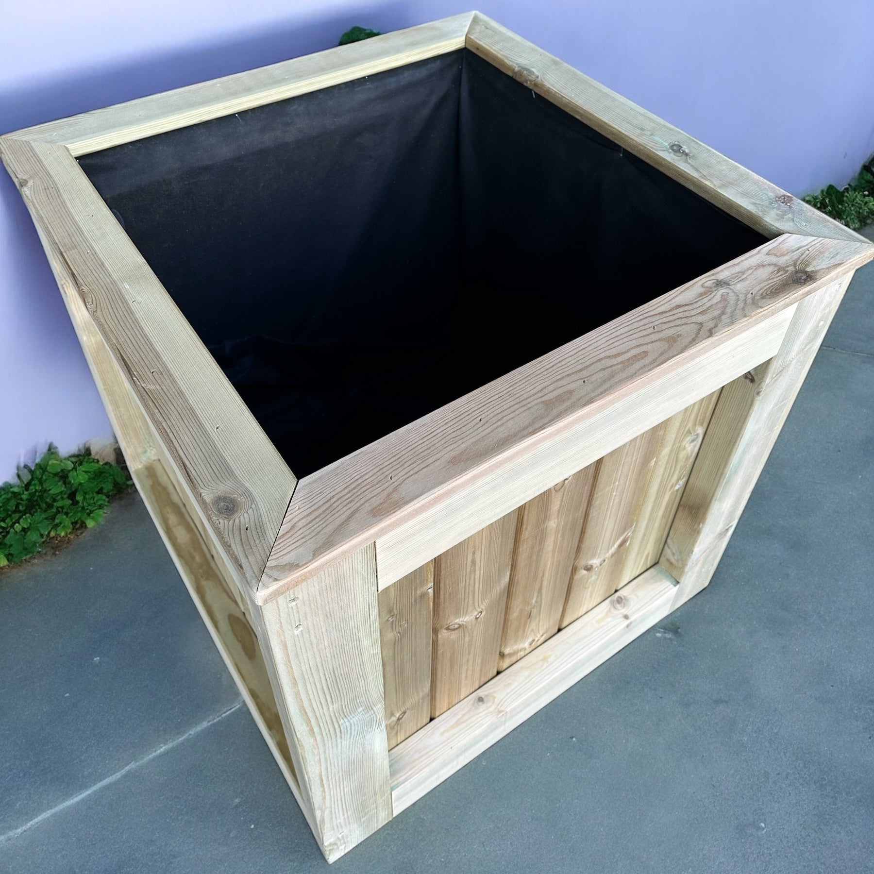 100cm Customisable Wooden Cube Planter