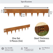 Corten Edging Specs 10cm