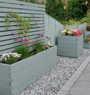 Customisable Wood Trough Trellis Planter
