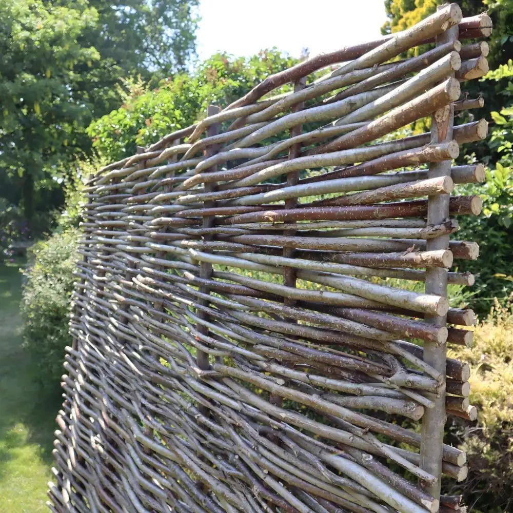 Handwoven Hazel Hurdle Fencing for a Unique and Special Touch