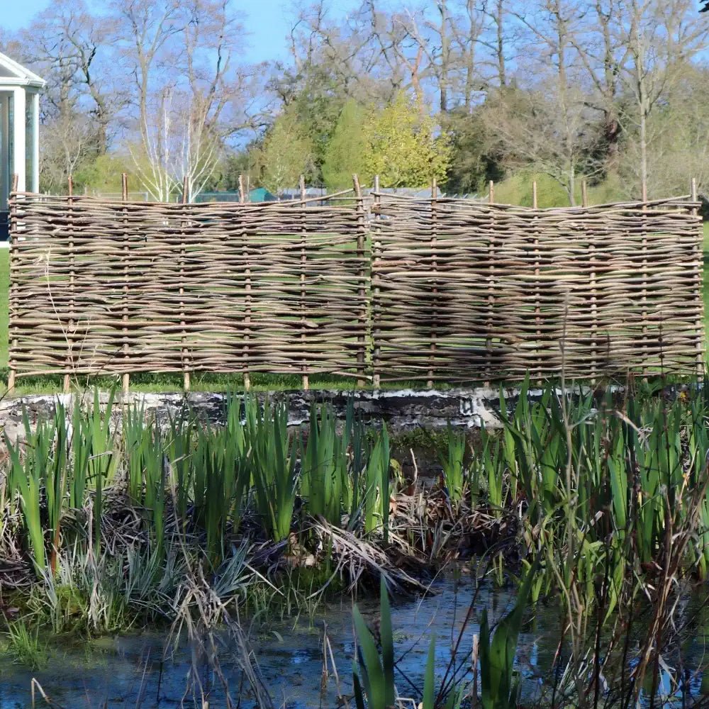 Woven Wood's hazel hurdles are a durable and long-lasting solution for fencing your garden