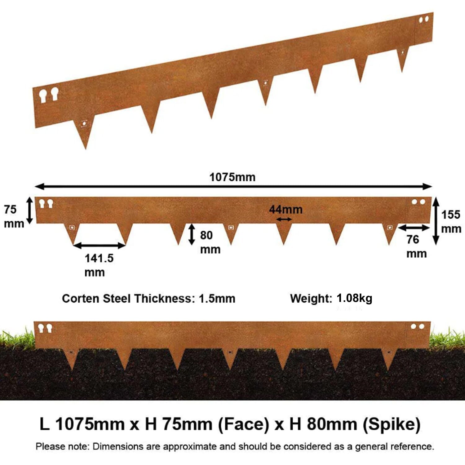 metal edging, long edging garden borders