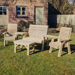 Ergo Multi Set Four Seat with Coffee Table, 1 Bench, 2 Chairs & 2 Angled Trays