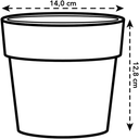Elho B.FOR ORIGINAL Round Black Plastic Plant Pot 14CM