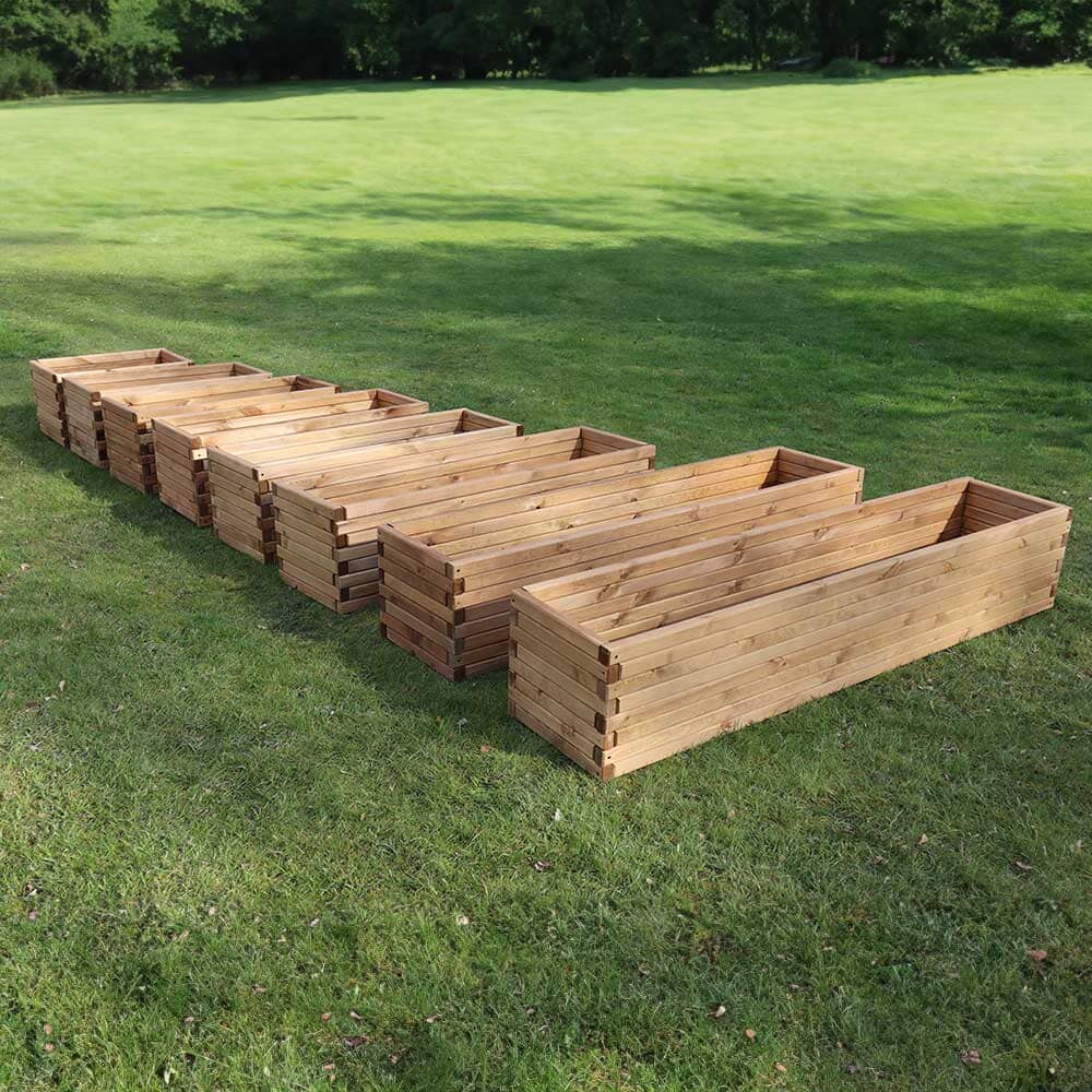 Extra large range wooden planters woven wood