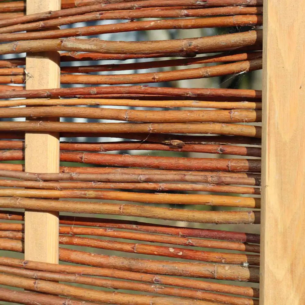 Embrace classic style with woven Willow Fencing, adding warmth and texture to your outdoor space.