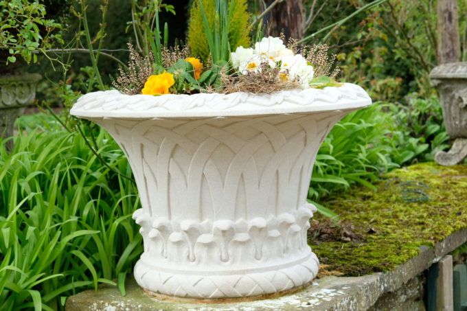 62.2cm Gothic Basket Stone Planter