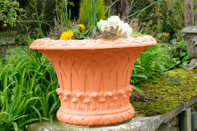 62.2cm Gothic Basket Stone Planter