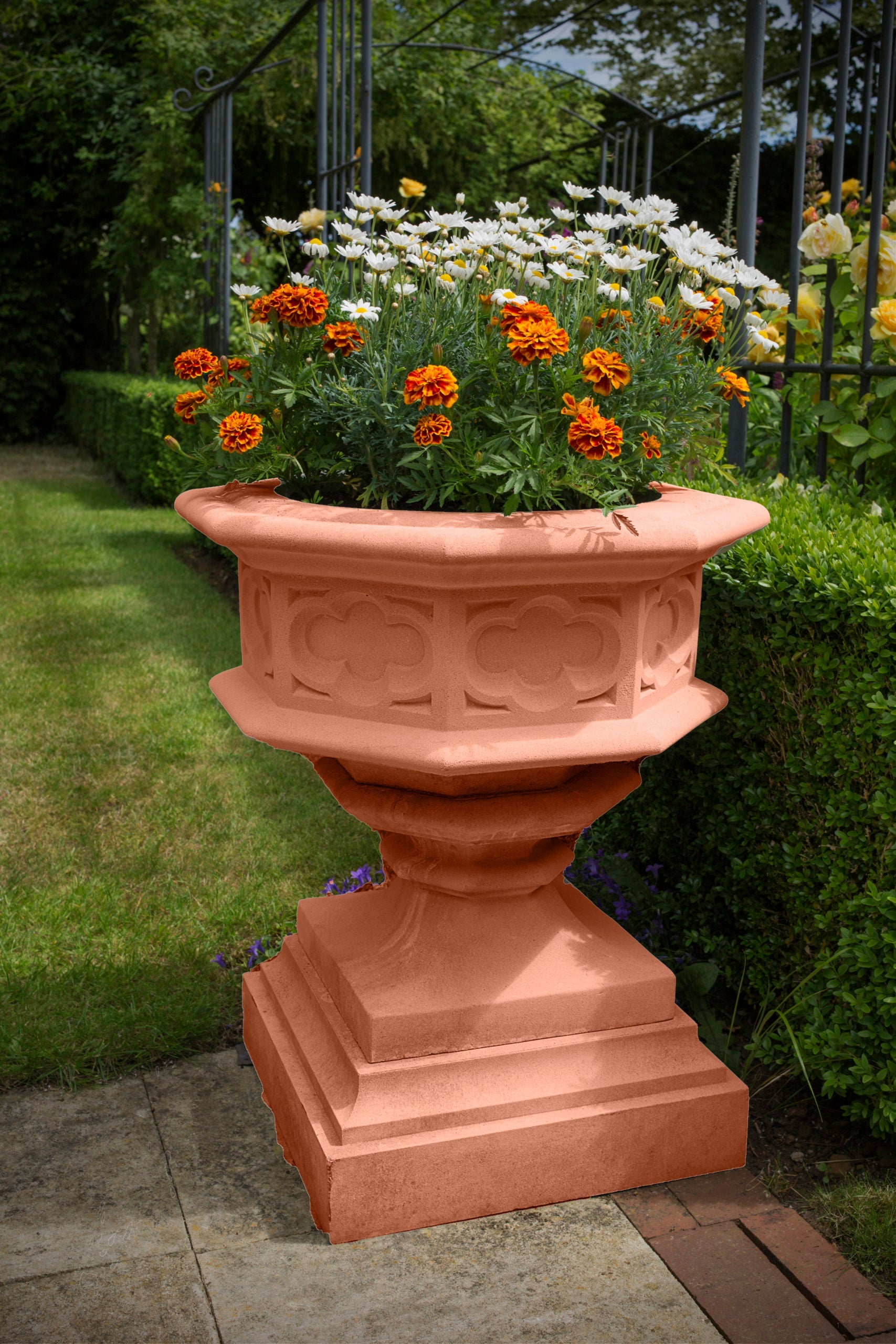 77cm Large Octagonal Jardiniere Stone Planter