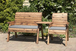 Three Seat Companion Set Straight Grey