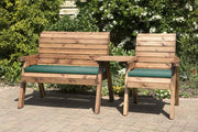 Three Seat Companion Set Straight Green