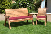 Four Seater Companion Set Angled Burgundy