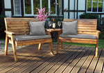 Twin Bench Set Angled Grey