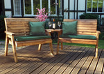 Twin Bench Set Angled Green