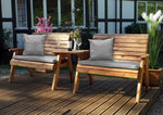 Twin Bench Set Straight Grey