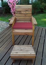 One Seater Lounger Burgundy