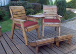 Deluxe Lounger Set Angled Burgundy