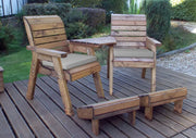 Deluxe Lounger Set Angled Grey