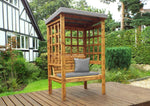 Bramham Two Seat Arbour Grey