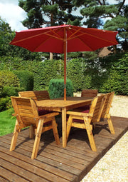 Six Seater Table Set Burgundy