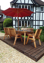 Eight Seater Table Set Burgundy