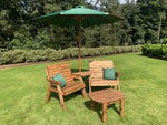 Grand Twin Angled c/w Coffee Table Green