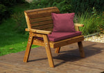 Traditional Two Seater Bench Burgundy
