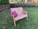 Traditional Two Seater Bench Burgundy