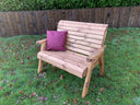 Traditional Two Seater Bench Burgundy