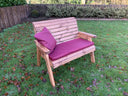 Traditional Two Seater Bench Burgundy