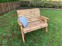 Traditional Two Seater Bench Grey