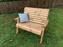 Traditional Two Seater Bench Grey
