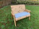 Traditional Two Seater Bench Grey