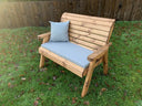 Traditional Two Seater Bench Grey