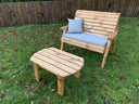 Traditional Two Seater Bench Grey