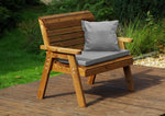 Traditional Two Seater Bench Grey