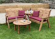 Four Seat Balmoral Corner Set C/W Round Coffee Burgundy