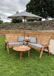 Four Seat Balmoral Corner Set C/W Round Coffee Grey