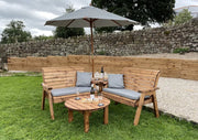 Four Seat Balmoral Corner Set C/W Round Coffee Grey