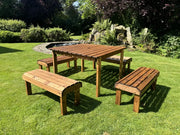 Knights Eight Seat Table Set Grey