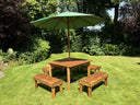 Knights Eight Seat Table Set Green
