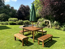 Knights Eight Seat Table Set Green