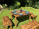 Knights Eight Seat Table Set Green